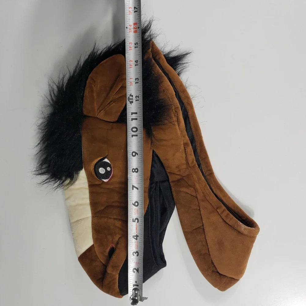 elope‎ Unisex Costume Horse Plush Hat One Size Brown Farm Animal Cosplay PA-101